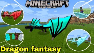 แจก+รีวิวแอดออนมังกรโครตเจ๋งง!!ขี่ได้ด้วย!!Minecraft pe 1.16.201 Dragon fantasy