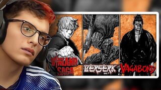 Late reacciona a BERSERK, VAGABOND y VINLAND SAGA - Los 3 GRANDES del SEINEN