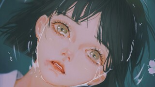 【Drawing Process】Floating in Water