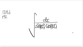 trig integral ∫1/(sin(ax) cos(ax)) dx