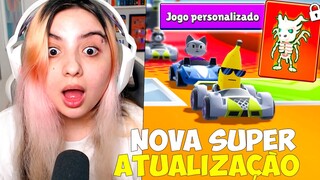 MOSTREI a NOVA ATUALIZAÇÃO do STUMBLE GUYS!! NOVAS SKINS, NOVO MAPA e SALAS PERSONALIZADAS..