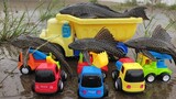Mencari Mainan Truk Pasir - Ikan Monster  - Dump Truk, Mobil Derek, Bulldozer, Excavato
