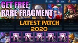 GET FREE RARE FRAGMENTS IN MOBILE LEGENDS 2020 | RARE FRAGMENTS | FREE FRAGMENTS IN MOBILE LEGENDS