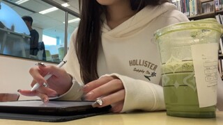 Study with me｜Real-time study in the library for 45 minutes｜White noise without BGM｜study account Fr