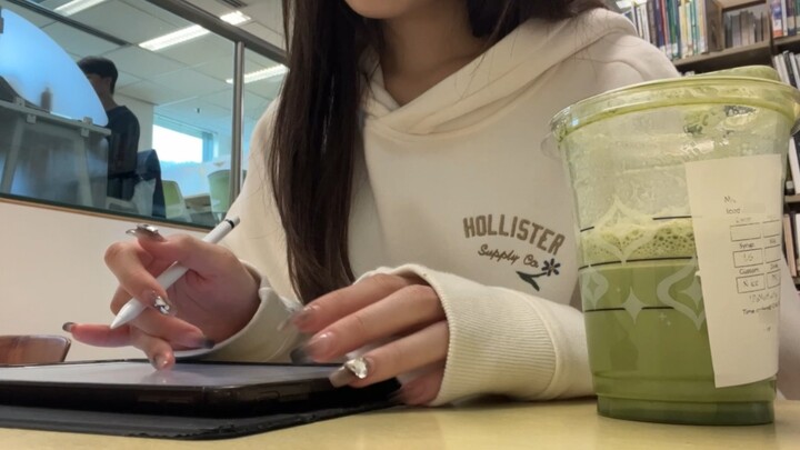 เรียนกับฉัน｜เรียนแบบเรียลไทม์ในห้องสมุด 45 นาที｜เสียงสีขาวไม่มี BGM｜บัญชีเรียน นักศึกษาใหม่｜สอบปลายภ