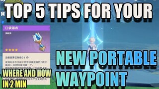 Portable Waypoint/Teleporter! TOP 5 TIPS on how and where to use it IN 2 MIN [Genshin Impact]