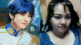 BTS V Taehyung as Prince Kit and Me as Cinderella #Reface haha Just for fun
