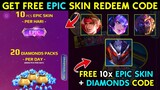 New Web Event.! Get 10x Epic Skin Redeem Code and Diamonds Code | Mobile Legends: Bang Bang