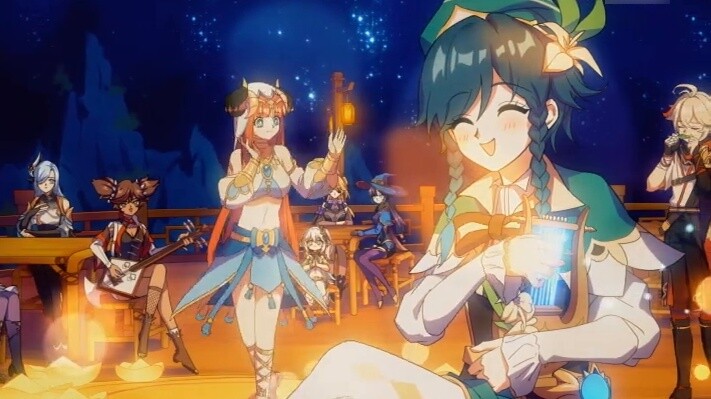 [Genshin Impact New Year's Party/540P Quality] Open Genshin Impact "Hua Xiao Chronicle" in the way o