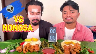 PORK CURRY EATING CHALLENGE || PORK WITH MUSTARD LEAF CURRY MUKBANG || PORK MUKBANG ||SERAM BROTHERS