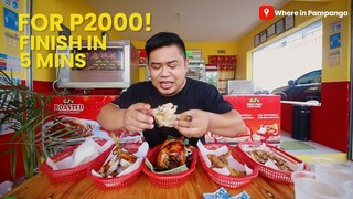 Challenged me to finish GJ's chicken in 5 mins for P2000