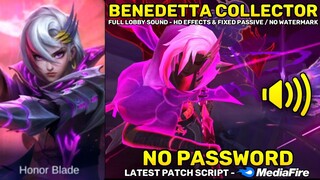 Benedetta Collector Skin Script - Full Voicelines & Full Effects (No Password) | MLBB