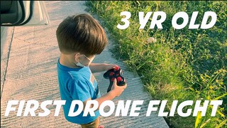 MY 3 YR OLD BOY FIRST DRONE FLIGHT | Gideon Estella PH