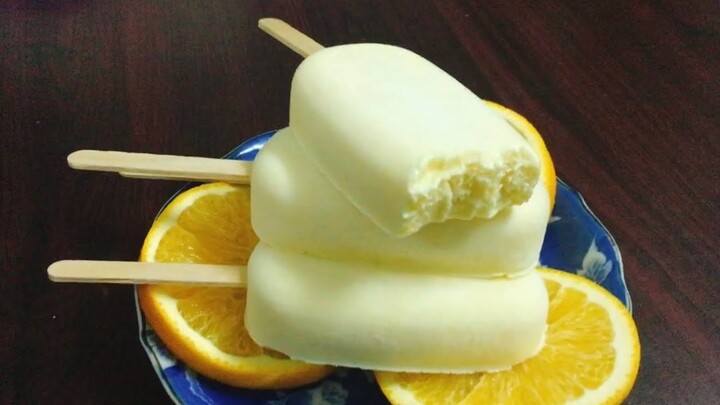KEM - Cách làm Kem Cam Sữa Chua cho bé, đơn giản, ít ngọt,không dùng đường | Tra My Cooking