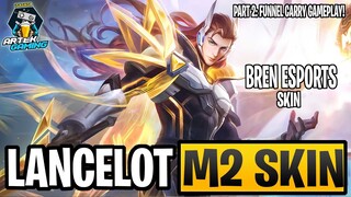 LANCELOT M2 SKIN GAMEPLAY PART 2 | FUNNEL CARRY BUILD | MOBILE LEGENDS BANG BANG