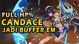 BUILD CANDACE FULL HP% JADI BUFFER?!! (MATERIAL ASCEND WEAPON TIMCOM) | Genshin Impact Indonesia