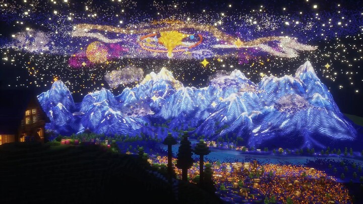 “The starry river spins above, while curtains hang low on earth.”