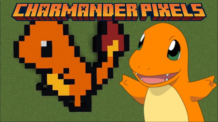 Build Simple Charmander Pixels Art Minecraft