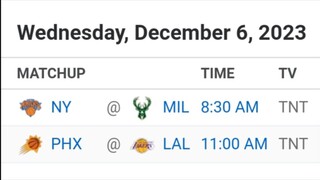 NBA Picks l December 6, 2023 l Philippine Time | Pinoy Silent Picks