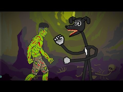 Cartoon dog vs Hulk