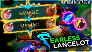 Fearless Lancelot - Mayhem Montage ( Savage, Maniac, Immune, Flicker + Ult, 1v5 ) | MLBB