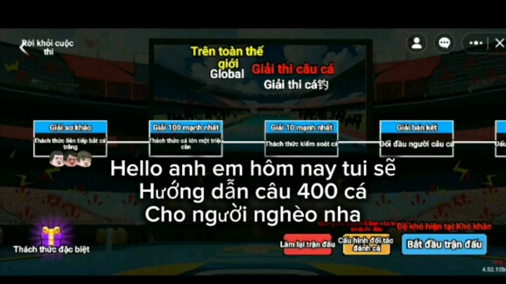 Cách câu 400 cá trong map giải thi câu cá