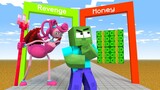 Monster School: Money run challenge - MONEY or REVENGE MOMMY LONG LEGS  | Minecraft Animation