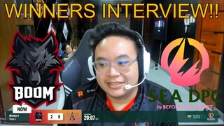 WINNERS INTERVIEW!-Boom Rivalry vs Polaris Esports-DPC SEA 2022 Tour 3: Division I