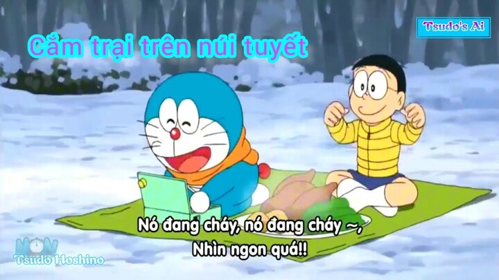 Review Doraemon - Cắm Trại Trên Núi Tuyết Và Trượt Tuyết Trên Núi Tuyết • Tóm Tắt Doraemon