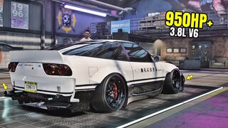 Need for Speed Heat Gameplay - 950HP NISSAN 180SX TYPE X ROCKET BUNNY Customization | Max Build 400+
