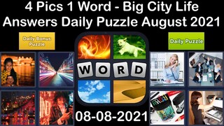 4 Pics 1 Word - Big City Life - 08 August 2021 - Answer Daily Puzzle + Daily Bonus Puzzle