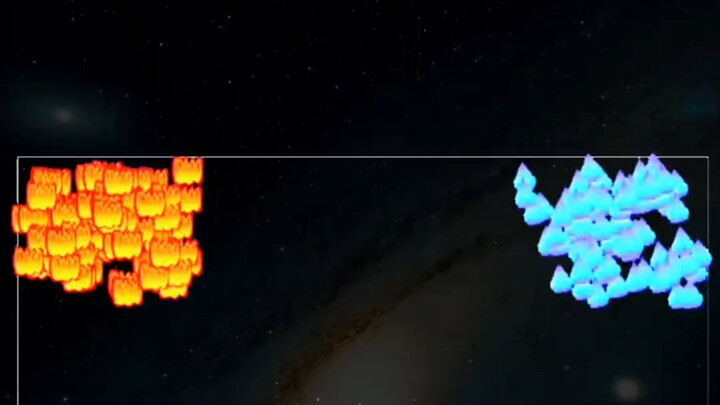 火与水与草之间对决#星球动画 #几何图形