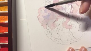 [Three Summer Watercolors] Q-version character tape manuscripts worth 450 per person｜Daily work shar