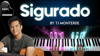 Sigurado by TJ Monterde  piano cover + sheet music + lyrics