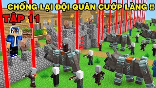 SINH TỒN TRONG RỪNG TẬP 11 | Mình Đã Bảo Vệ Làng Cuộc Tấn Công Của Pillager | Trong Minecraft Pe..!!