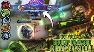 Easy Savage!! Brutal Damage "Kimmy" with Full Physical Item in Legend Ranked Mobile Legends!!