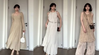 170 cm, 70 kg—finally understand the beauty of plain-colored clothes!!! Tea break seaside date (body