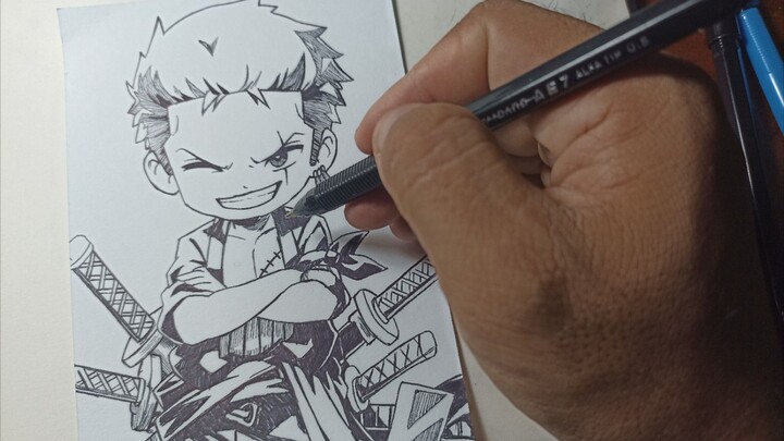 Roronoa Zoro dalam versi mini