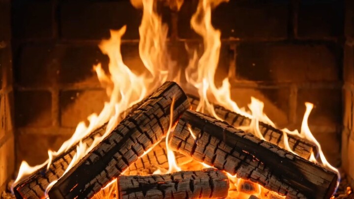 Fireplace Ambience – Cozy Fire for Relaxation & Background Viewing