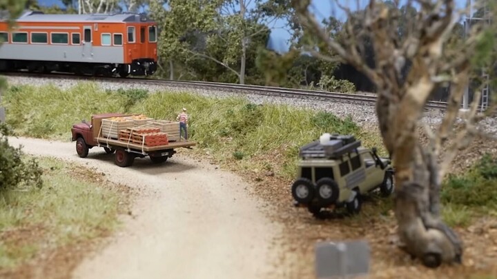 Lifelike Miniature Scene: Rural Railway