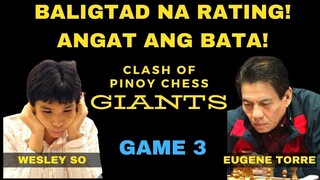 MAGKAKATAGPASAN NA KAYA? Wesley So vs Eugene Torre Clash of Pinoy Chess Giants Game 3