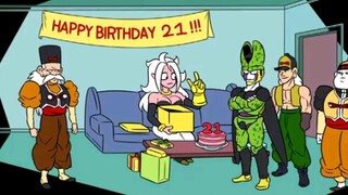 Dragon Ball parody, No. 21's Infinity Gauntlet