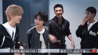 Behind-the-scenes footage of Hwang Hyun-jin, Yang Jeong-in, and Haru Yuki Hollow's dance challenge