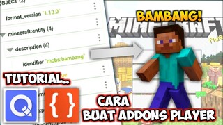 TUTORIAL CARA MEMBUAT ADDONS MOBS PLAYER! MCPE 1.14/1.15 - BISA JADI TEMAN!?