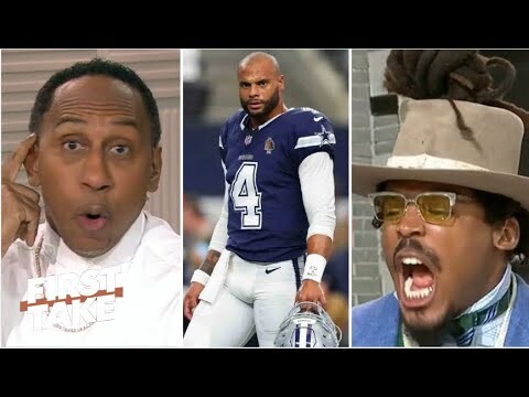 FIRST TAKE | Cowboys season is OVER! - Stephen A. & Cam Newton DESTROY Dak Prescott history contract