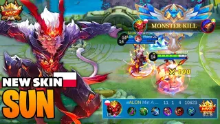 WICKED FLAMES SUN NEW COLLECTOR SKIN GAMEPLAY - Build Pro Player Sun - Mobile Legends [MLBB]