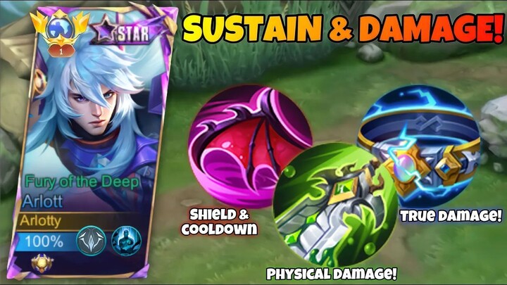 ARLOTT NEW BEST BUILD AND EMBLEM FOR SUSTAIN AND DAMAGE!! (You must try this!)
