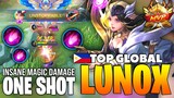 Insane Damage One Shot Lunox Combo Skill | Top Global Lunox Schrodinger. ~ Mobile Legends