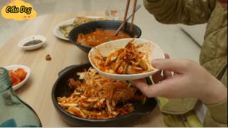 Bún kim chi, trứng chiên và rịu phần 6 #mukbang