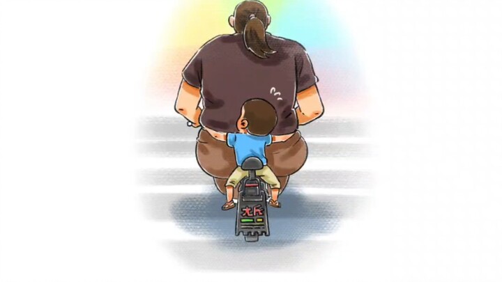 Set off while hugging Mom’s waist